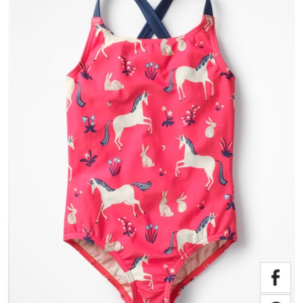 Boden Unicorn Crossback Swimsuit